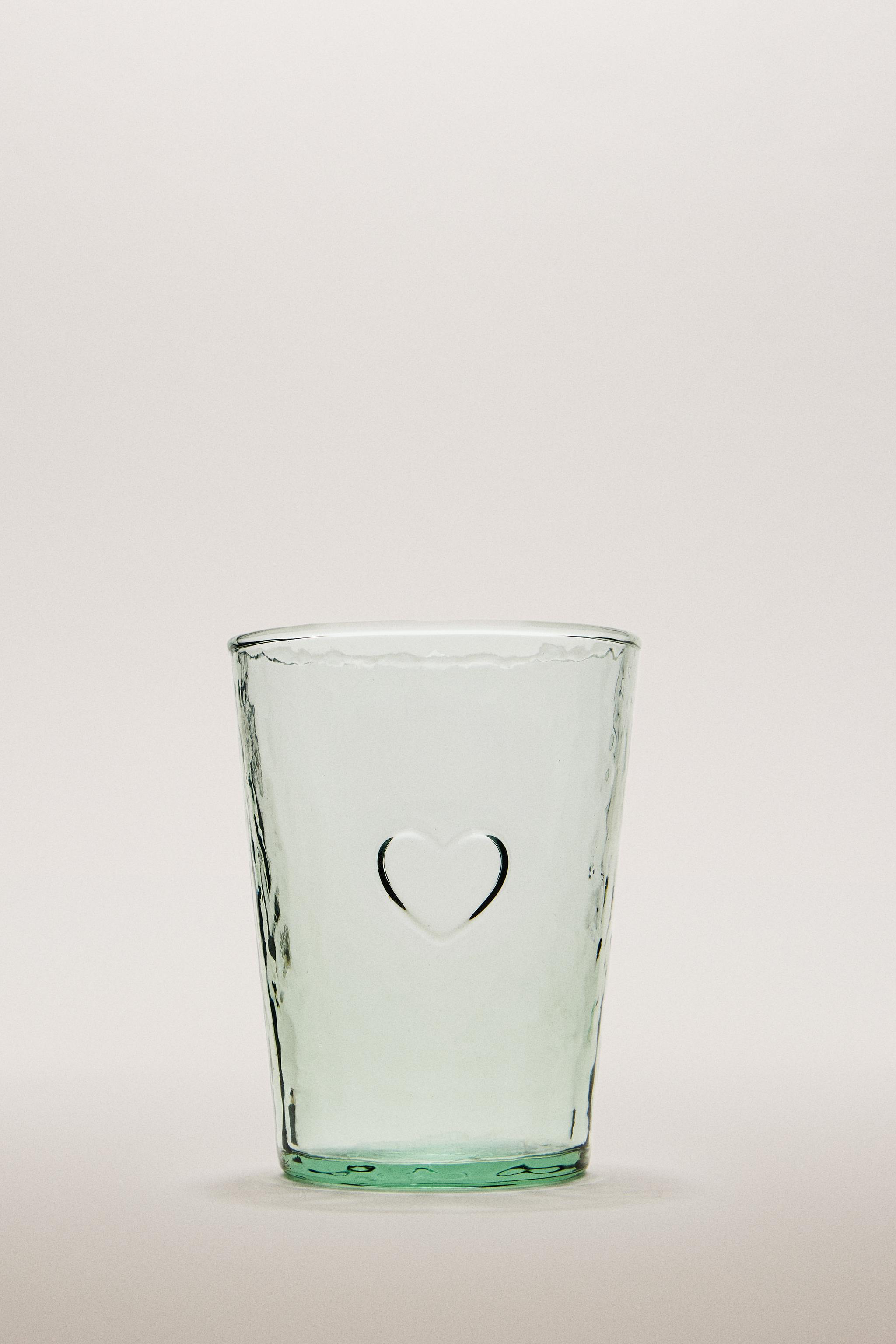 CHRISTMAS HEART GLASS TUMBLER